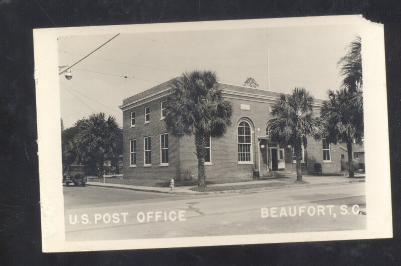 RPPC BEAUFORT SOUTH CAROLINA SC US POST OFFICE VINTAGE REAL PHOTO POSTCARD