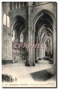 Old Postcard Cathedral of Chartres Netherlands odds Choir