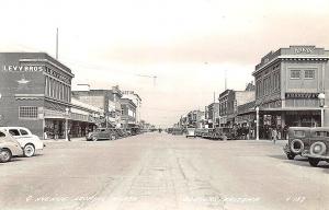 Douglas AZ G Avenue Street View Store Fronts Old Cars RPPC Postcard