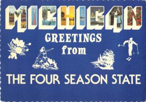BR100904 michigan greetings from the four season state    usa