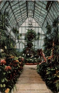 VINTAGE POSTCARD BOTANICAL GARDENS AT SOUTHPORT ENGLAND U.K.  (light crease)