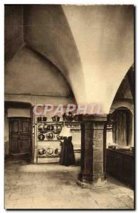 Old Postcard St Sauveur the Vicomte Chateau Kitchen Hospice