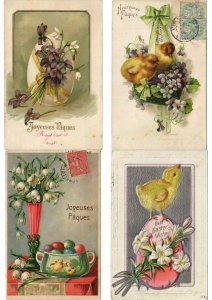 EASTER LOT OF EMBOSSED, ARTIST SIGNED 400 CPA Pre-1930 w. BETTER, PART 3.(L3114)