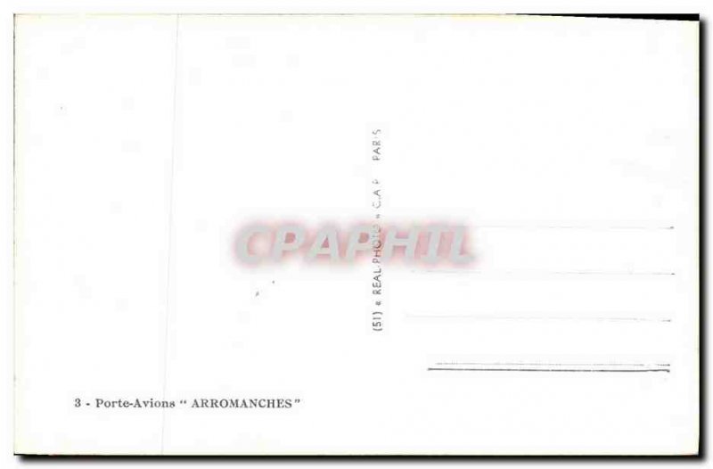 Modern Postcard Boat War Aircraft carrier Arromanches