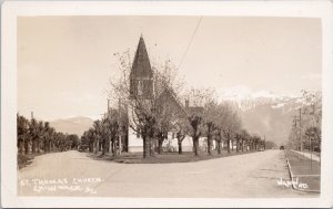 St Thomas Church Chilliwack BC British Columbia Wilson RPPC Postcard H29 *as is