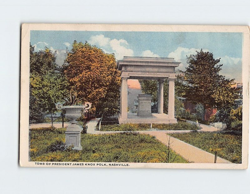 Postcard Tomb Of President James Knox Plox, Nashville, Tennessee
