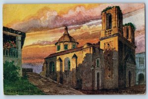 Taxco Guerrero Mexico Postcard Ex-Convent and Road View 1942 Vintage Posted
