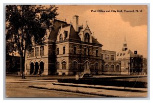 Post Office and City Hall Concord New Hampshire NH DB Postcard T21