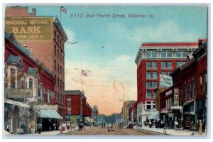 1912 East Fourth Street Commercial National Bank Exterior Waterloo Iowa Postcard