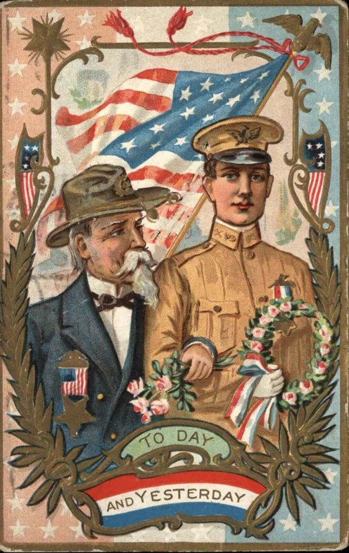 Memorial Day Civil War Soldiers Veterans c1910 Vintage Postcard