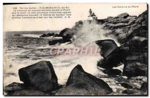 Old Postcard Perros Guirec Ploumanach Rocks Lighthouse