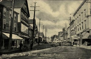 Woburn MA Main St. c1910 Postcard