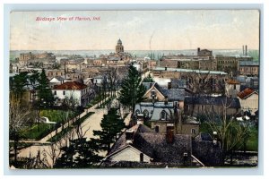 1909 Bird's Eye View Of Marion Indiana IN, Road And Houses Antique Postcard