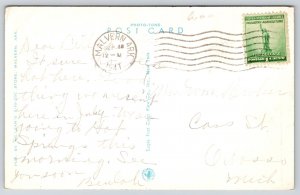 Malvern Arkansas~Public Library St View~Brick Bldg~Cupola~Water Tower~1941 PC