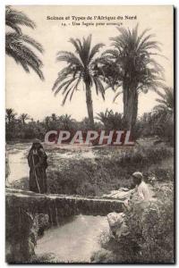 Algeria Old Postcard Scenes and Types A sprinkler Saguia