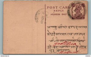 India Postal Stationery George VI 1/2 A