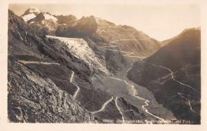 Rhonegletscher Switzerland Grimselstrasse Birds Eye View Real Photo PC J72450