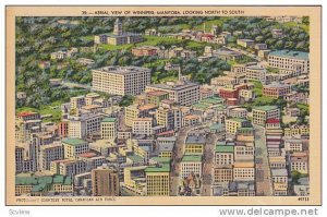 Aerial view of Winnipeg, Manitoba, Canada,   30-40s