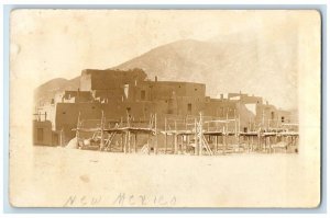 c1918 Puelbo Mountain View Taos New Mexico NM RPPC Photo Unposted Postcard