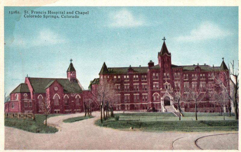 Vintage Postcard St. Francis Hospital In Chapel Colorado Springs Colorado CO