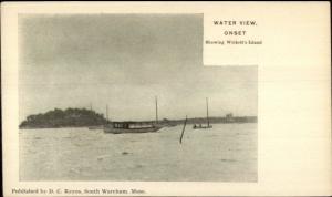 Onset Cape Cod MA Wicket's Island & Boats c1905 Postcard