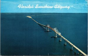 Floridas Sunshine Skyway FL Tampa Bay St Petersburg Bradenton US 19 Postcard PM 