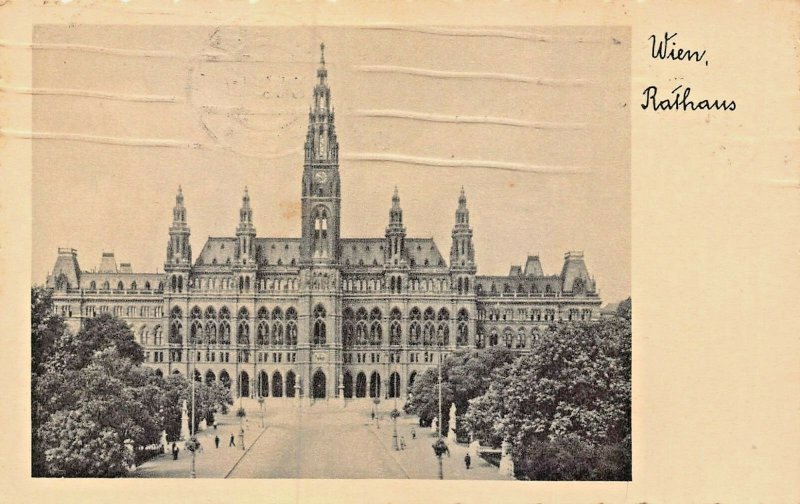 WIEN VIENNA RATHAUS~1937 PHOTO POSTCARD