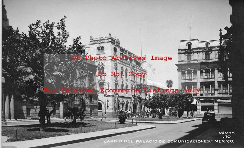 Mexico, Mexico City, RPPC, Jardin Del Palacio De Communicaciones, Photo No 10 