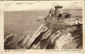 CPA St Jean de Luz Le Fort de Socoa,Falaises a maree basse FRANCE (1123435)