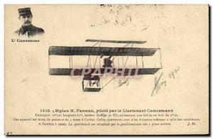 Old Postcard Jet Aviation Biplane pilot by Lieutenant H Farman Camermann