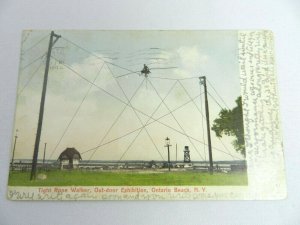 Vintage Postcard 1907 Tight Rope Walker Outdoor Exhibition Ontario Beach NY