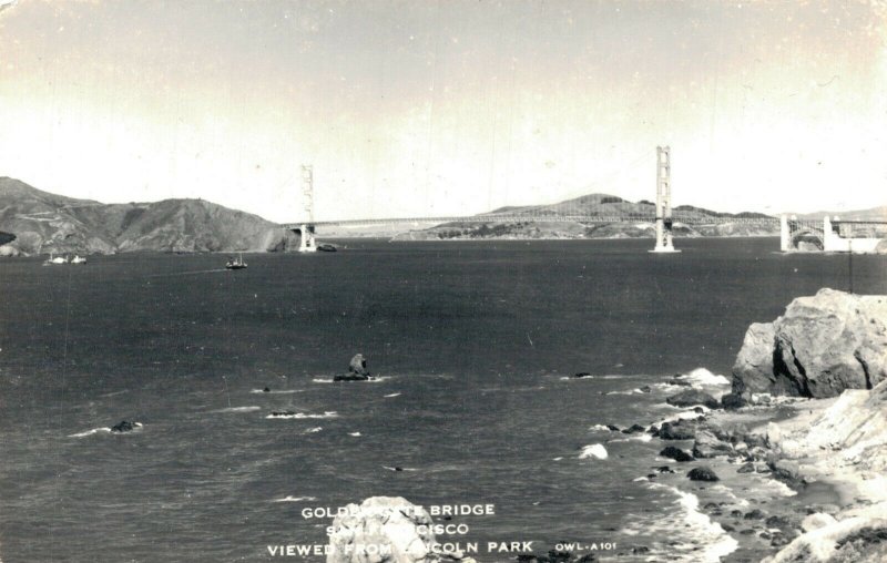 USA California San Francisco Golden Gate Bridge Viewed from Lincoln Park 03.87