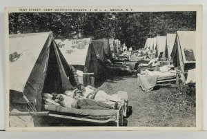 NY Tent Street Camp Whitford Branch YMCA Angola Postcard Q2