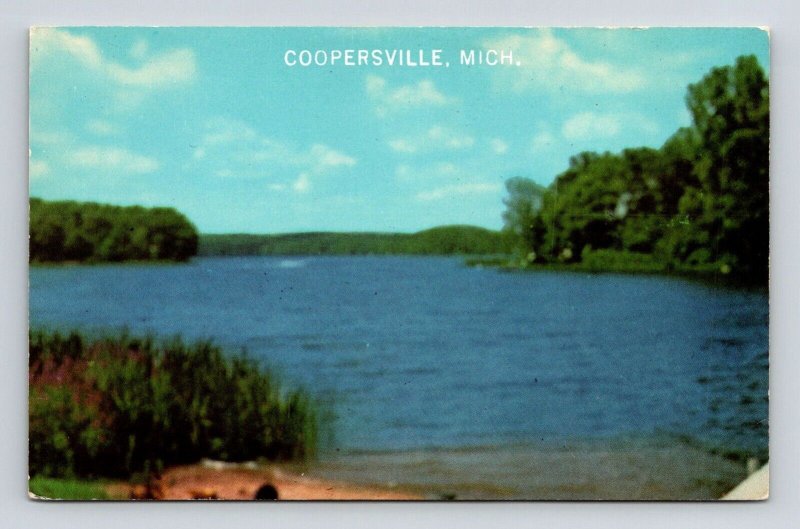 Coopersville Michigan MI Enchanting View Lake Postcard UNP VTG Unused Vintage 