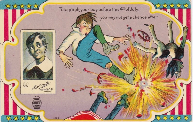 Fourth Of July Boy With Exploding Firecracker sk4741