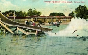 Waterslide Toledo Beach Pavilion Toledo, OH Postcard P16