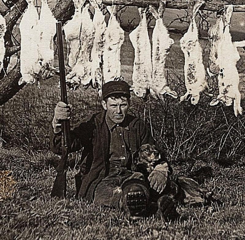 1904-18 RPPC Rabbit Hunting Man Men Dogs Shotgun Hunter DB Real Photo Postcard