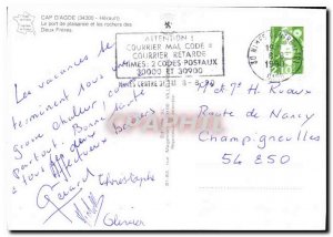 Postcard Modern Cap d'Agde Herault marina and rocks of the Two Brothers