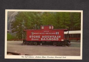GA Caboose Railroad Train Stone Mt Mountain Park Georgia nr Atlanta Postcard