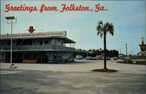 Folkston Georgia GA Holiday Inn Uhaul 1950s-60s Postcard