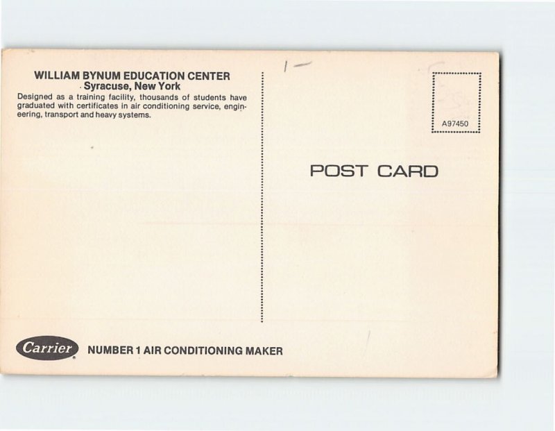 Postcard William Bynum Education Center Syracuse New York USA