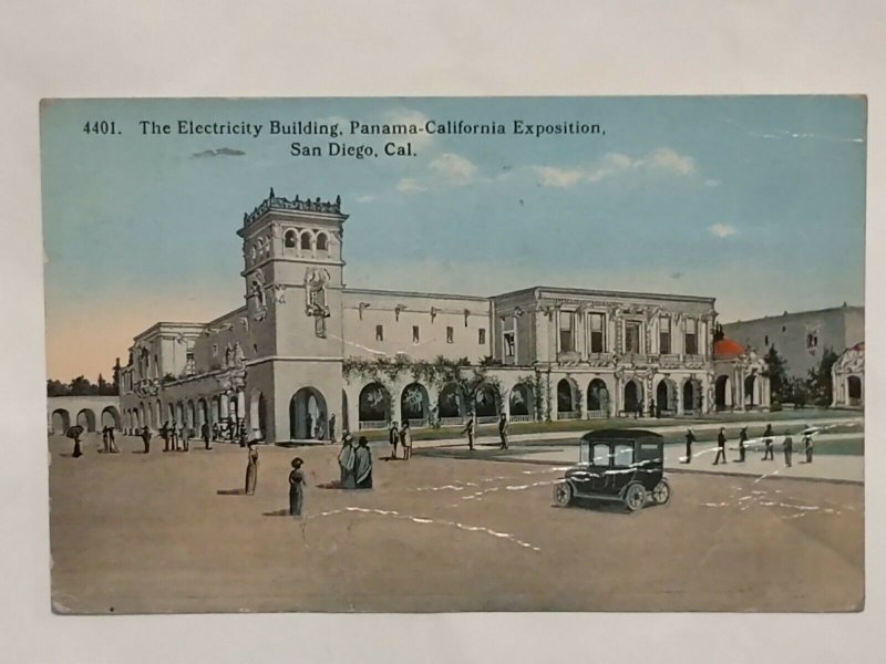 Postcard Electricity Building Panama Calif Exposition San Diego 1914 LA NY 1036