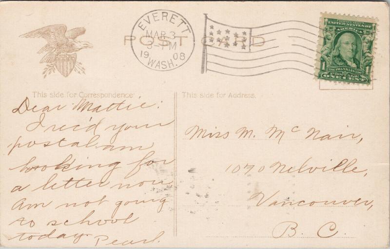 Capitol Olympia WA Washington c1908 Postcard F4