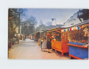 Postcard Olvera St., Los Angeles, California