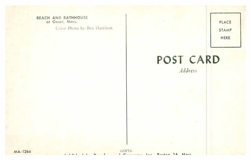 Postcard BEACH SCENE Onset Massachusetts MA AT0756