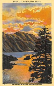 Phantom Ship Sailing into the Sun Crater Lake National Park, Oregon OR