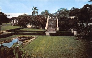 Old Stairway and Lily Pond Agana Guam Unused 