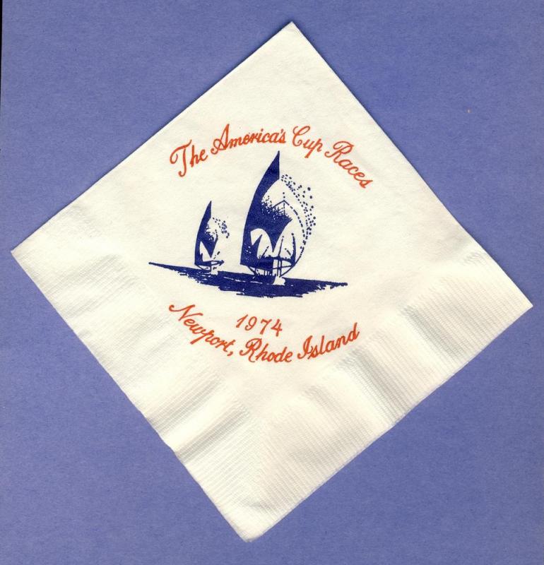 1974 America's Cup Cocktail Napkin,Newport, Rhode Island/RI 