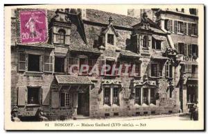 Old Postcard Roscoff House Gaillard
