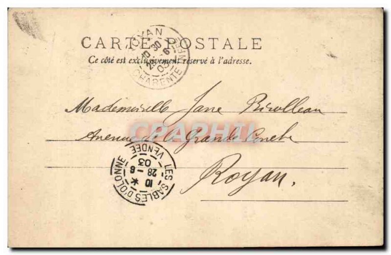 Sables d & # 39olonne Old Postcard dock and harbor